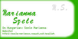 marianna szele business card